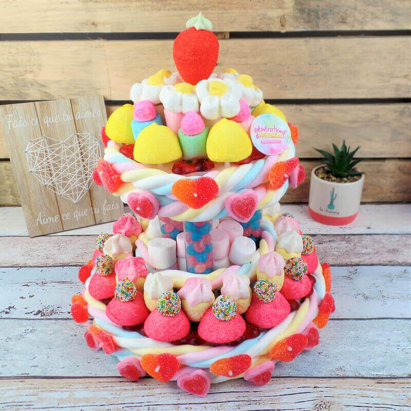Pièce montée Mariage bonbons
